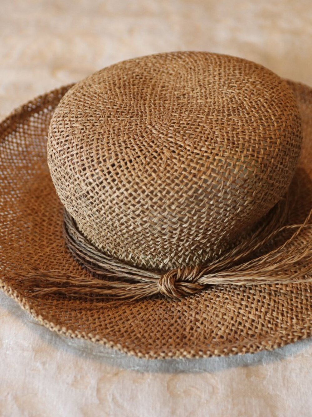 Villager Open Weave Straw Hat Twisted Raffia Tie Lightweight Summer Beach - Picture 10 of 14